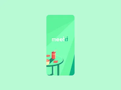 Meetit - Food Sharing and Meeting App Concept - Onboarding affinitydesigner aftereffects animation app clean colorful figmadesign food app illustrations interaction ios onboarding social splashscreen ui ui ux ui design vector