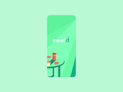 Meetit - Food Sharing and Meeting App Concept - Onboarding affinitydesigner aftereffects animation app clean colorful figmadesign food app illustrations interaction ios onboarding social splashscreen ui ui ux ui design vector