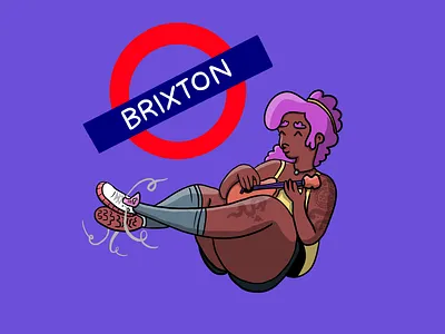 Brixton Musician character cute illustration illustrator london procreate uk ukulele united kingdom