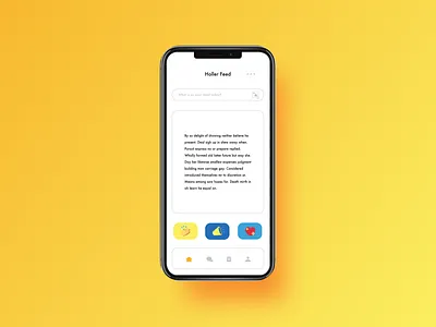 Holler: Holler feed app design flat ui ux