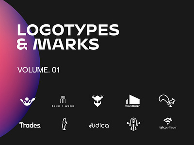 Logos & Marks Vol. 01 branding clean collection design illustration logo logo mark logos logoset logotype logotypes mark minimal symbol