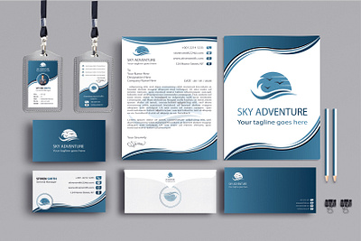 Travel Stationary Design awesome design creative design minimalist stationary design