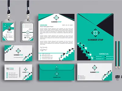 Corporate Stationary Design awesome design creative design minimalist stationary design