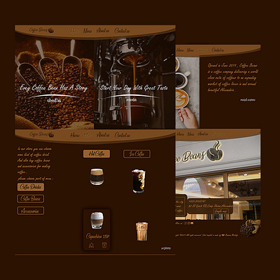 cofee beans branding coffee coffee beans coffee shop design photoshop psd ui web website website design websites