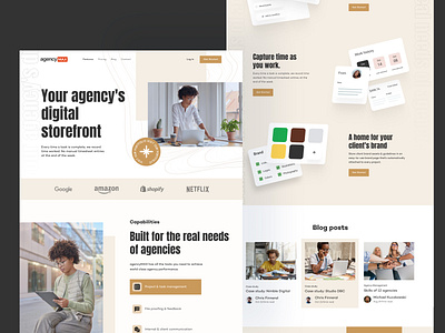 AgencyMax Website redesign concept. 2022 brand business company creative design home page interface landing page marketing agency new portfolio pricing sanjid startup ui uiux ux web page website