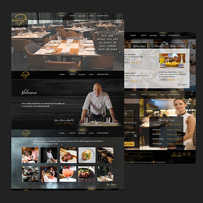 knife & fork design photoshop psd restaurant restaurent website ui web design webdesign website