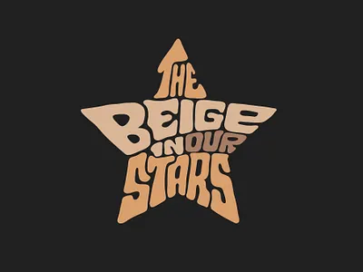 The Beige in Our Stars beige clientwork custom lettering hand drawn handlettering itsjerryokolo jerryokolo logo designer logotype procreate shopify star tshirt tshirt design tshirtdesign tshirtdesigner typography