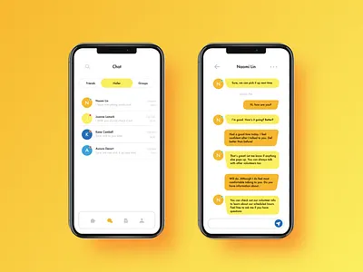 Holler: Holler chat app design ui ux