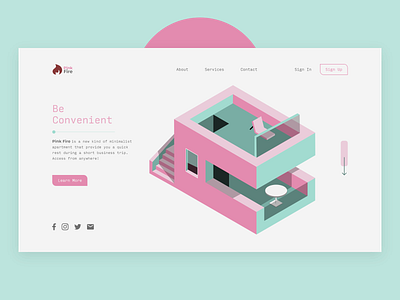 Pinkfire (Landing Page) adobe illustrator adobe xd graphic design illustration landing page landing page design minimalist mobile ui product design web design