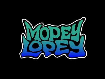 Mopey Lopey clientwork custom lettering digitalart hand drawn handlettering illustration itsjerryokolo jerryokolo lettering logo logo designer logodesign logotype logotype designer procreate sticker stickerdesign stickerdesigner typography