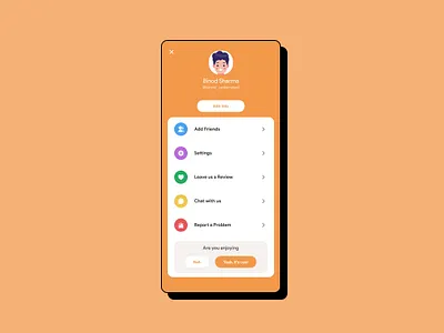 My Acoount binod bold bold color cards design info materialdesign shadow