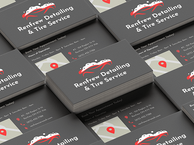 Renfrew Detailing - Business Card branding branding design design graphic design logo vector visual identity