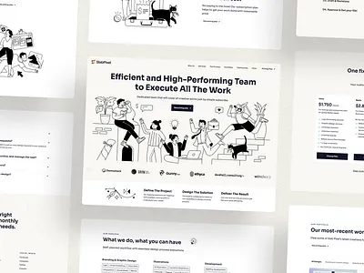 SlabPixel - Live Website agency brand company design design agency illustration landing page line illustration live live website logo parallax portfolio simple studio ui ux web web design website