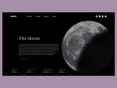 The Moon black clean design firstshot purple ui ui ux ui design uidesign uiux ux ux ui ux design uxdesign uxui web web design webdesign website website design