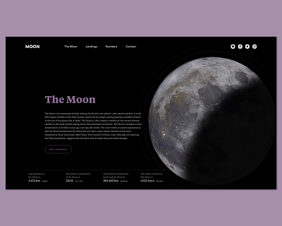 The Moon black clean design firstshot purple ui ui ux ui design uidesign uiux ux ux ui ux design uxdesign uxui web web design webdesign website website design