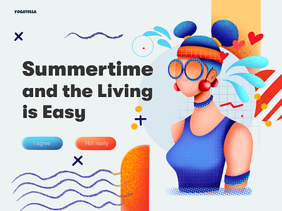 Character Design (Illustration+Animation) art branding colorful design digital drawing illustration illustrator landing page marketing summer sunglasses ui web design