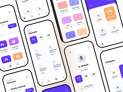 Course app app branding course app design design course educational elearning illustration inspiration learning app logo mobile app ui ux wstyle