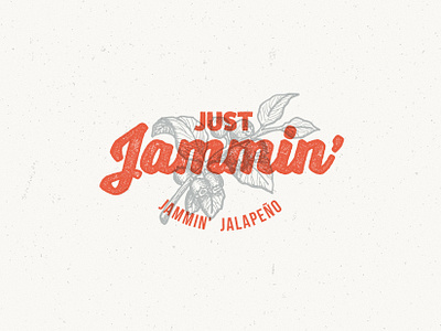 Just Jammin Logo 🍇 berry brand distressed dribbble graphic design illustration illustrator ink jam layout logo marketing orange organic plant rubber stamp stamp texture typography vector