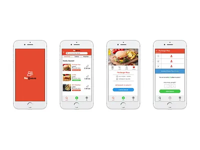 NoQueue App animation app art brand branding creative design illustration logo logodesign phone app typography ux design uxdesign