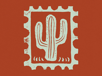 Cactus Block Print Stamp arizona block print cacti cactus carving desert linocut plant print print design southwest stamp stamp design texture