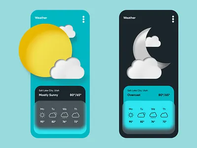 Weather Application adobexd affinitydesigner app app design application application design blur design fake3d mobile design trends ui ux weather weather app weather app design web design