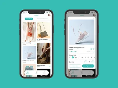 Shopping App Design branding design bright colors clean interface color pops design modern pastel colors teal ui ui design