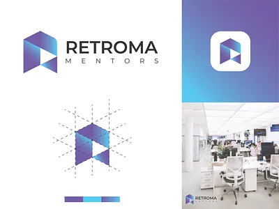 Retroma - Brand Logo Gradient brand identity branding colorful logo creative r letter logo gradient logo logo design modern logo modern r letter modern r letter design modern r letter logo modern r logo modern r logo idea professional r letter mark r letter r letter branding r letter mark r letter template r logo for company r monogram ultra modern r letter mark