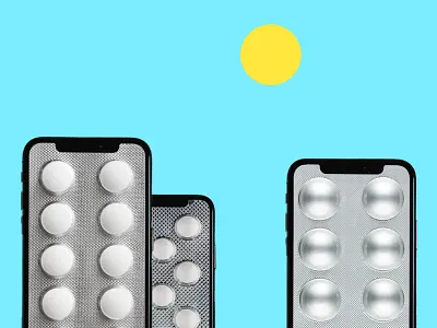 pill city online blue book building city collage home illustration morning online pill pills sun town