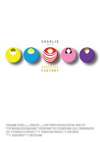 Movie Poster Redesign ball blue candy character character design circle classical cute design film filmposter illustration logo minimal minimalism minimalistic movieposter simple vector yellow