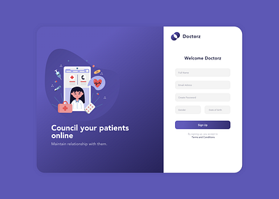 Doctors - Online Appointment app design design doctor hospital login login page minimal online ui