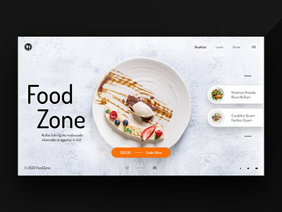 Food Zone food food and drink food app header hero homepage landing landingpage restaurant restaurant app template ui design ui designer ui kit uiux web app webdesign