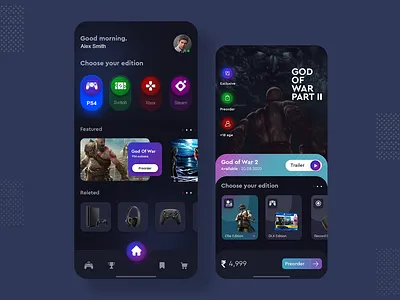 Gaming App Ui Concept