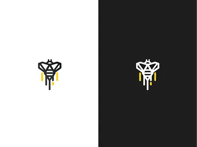 Graphic Logo Icon - BEE bee bee icon branding composition design digital 2d graphic design illustration logo logos shape elements simple design speed symbol design vector