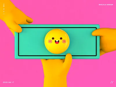 Smile together 3d c4d design icon ui 图标 插图