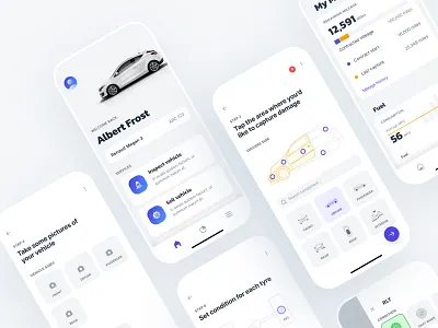 Vehicle Inspection app branding cars clean design icons illustration inspection interaction ios management mobile svg ui ux vehicles