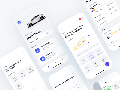 Vehicle Inspection app branding cars clean design icons illustration inspection interaction ios management mobile svg ui ux vehicles