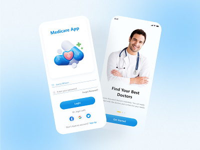 Medical Mobile App clinic dental clinic doctor health care hospital medical medical care medical website medicine mobile app ui ui design uiux web web deisgn webapp