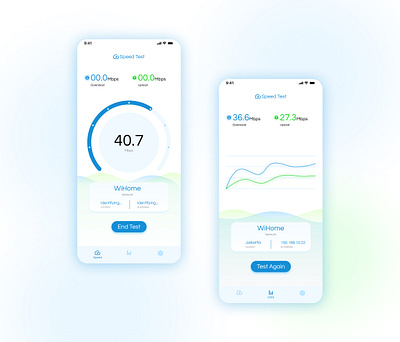 Speed Test Internet Mobile Apps app design mobile mobile app speedtest typography ui uiux web design website