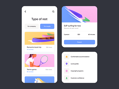 Mobile App - Monkey app clean illustration illustrations minimal mobile mobile app mobile app design mobile application mobile application design mobile design mobile development mobile ui product design ux