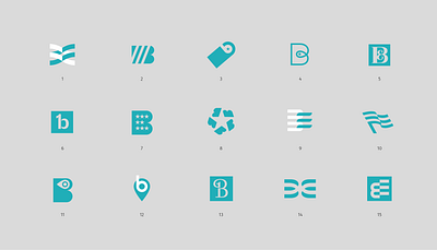 Booking Elite monogram logo options logo design logo designer logo drafts logo mark logo sketches logodesign logomark logotype monogram monogram design monogram logo