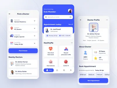 Booking for doctor visiting doctor find healthcare healthcare app ios medical medicine mobile schedule search ui ux