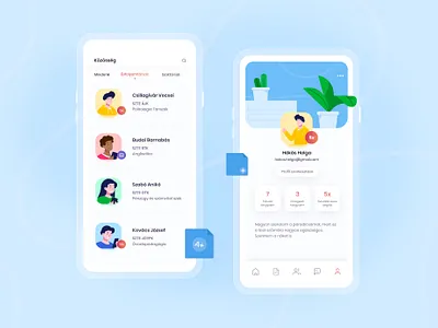 Mooz Educational & Social App app illustration clean edit profile education illustration ios list modern profile social ui ui illustration university user ux