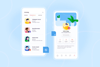 Mooz Educational & Social App app illustration clean edit profile education illustration ios list modern profile social ui ui illustration university user ux