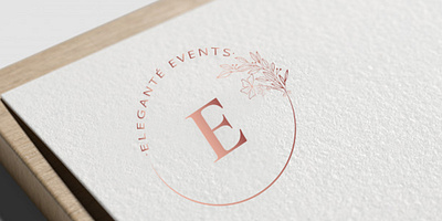 Elegante events logo ads branding branding ads design illustration illustrative ads logo single image ads socialmedia vector