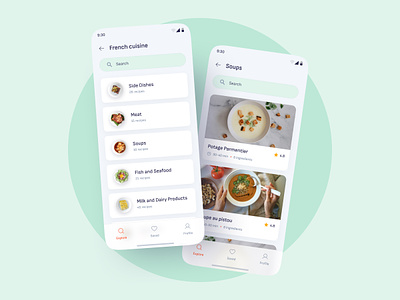 World cuisines app android app app design cook cuisines design dinner dishes figma kitchen minimal mobile recipes style ui ux