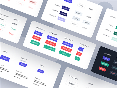 Salto | Design System | Button component b2b button button design button states button ui clean components creative dark mode design design system figma minimal product design purple saas typography ui userexperience ux