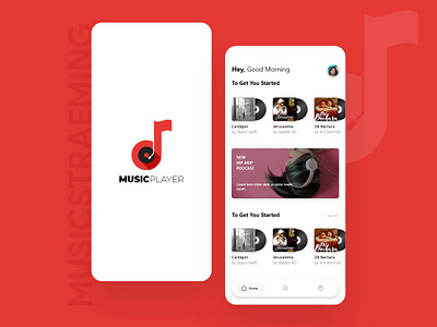 Music Streaming App Design android app app app concept app design app development branding clear design concept design designers illustration ios app mobile app design music music app music player music streaming app design on demand app uidesigns uxdesignmastery