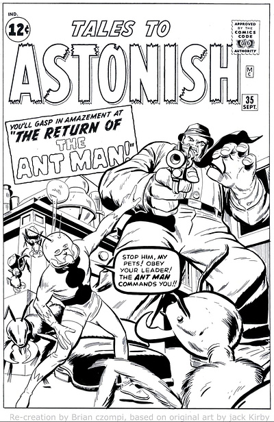 Tales To Astonish #35 cover re-creation antman artwork comicart comics design icon marvelcomics