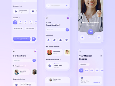 CarePlus- Health App Collection 2d 3d branding clean doctor doctors health app healthcare healthcare app medicine medicine app minimal modern telemedicince typography