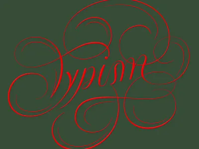 Typism flourishes lettering script